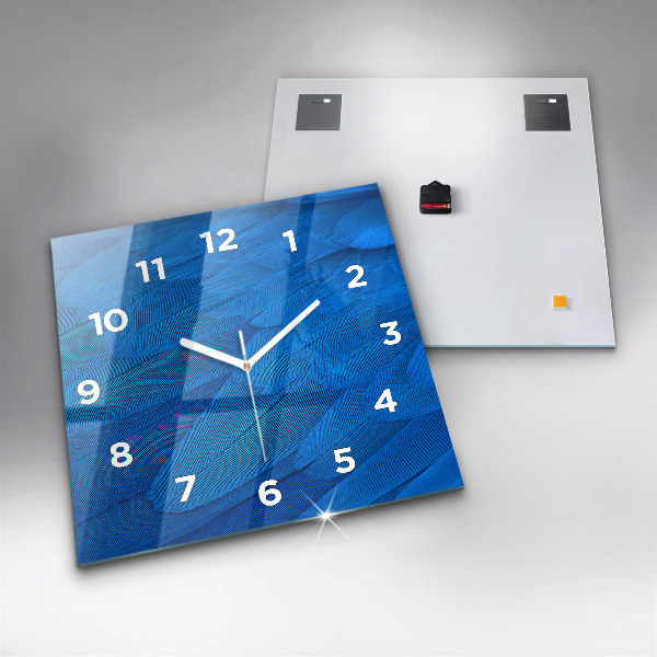 Orologio quadrato in vetro Piuma di uccello