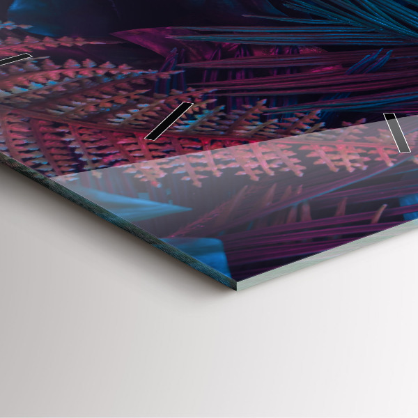 Orologio quadrato in vetro Fiori esotici