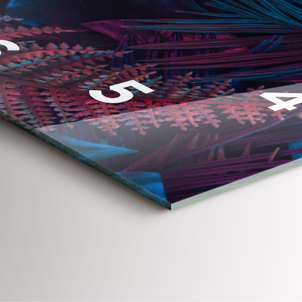 Orologio quadrato in vetro Fiori esotici