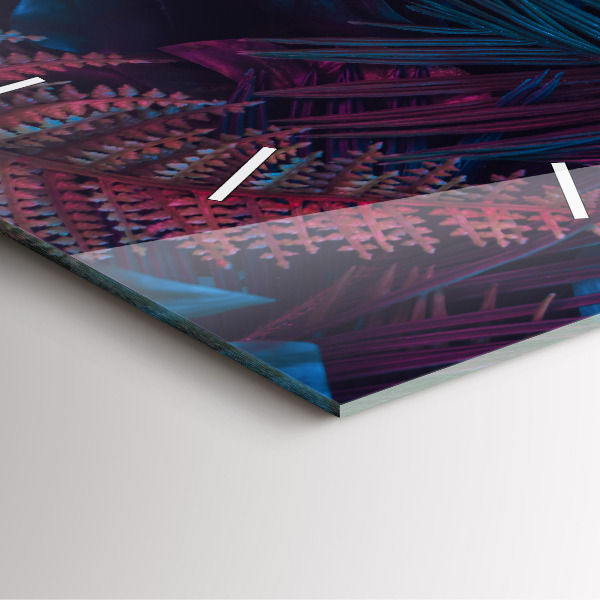 Orologio quadrato in vetro Fiori esotici