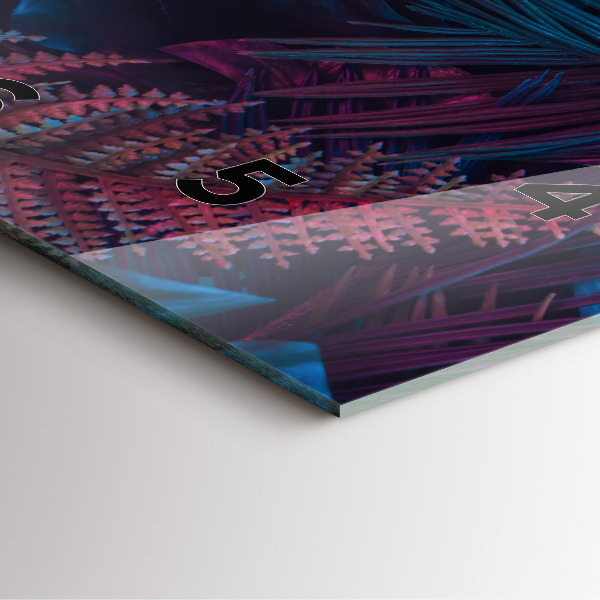 Orologio quadrato in vetro Fiori esotici