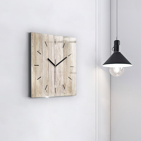 Orologio quadrato in vetro Pannelli in legno