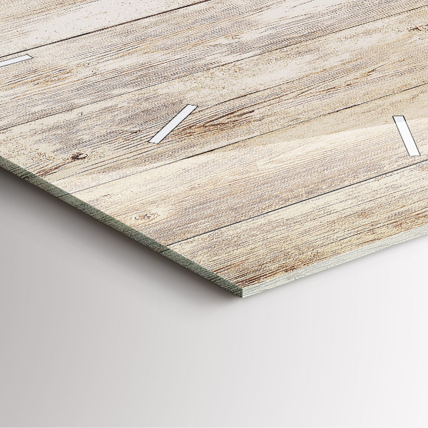 Orologio quadrato in vetro Pannelli in legno