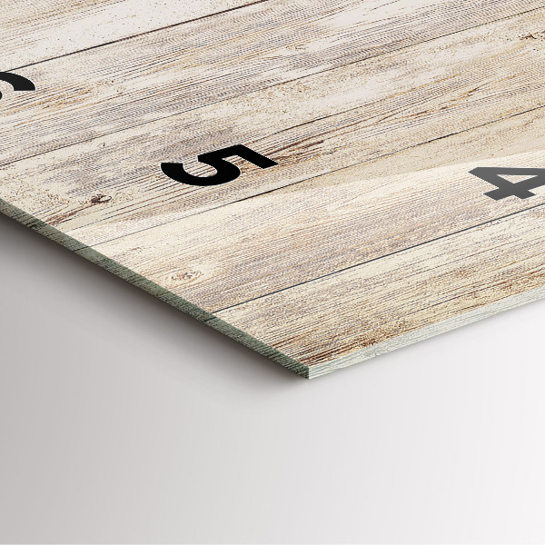 Orologio quadrato in vetro Pannelli in legno