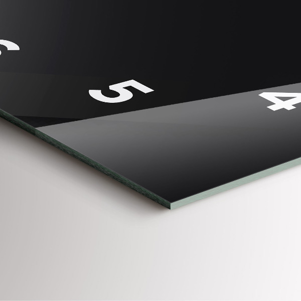 Orologio quadrato in vetro Modello di parete scura