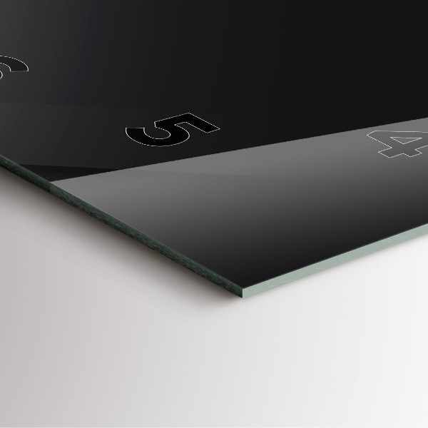 Orologio quadrato in vetro Modello di parete scura