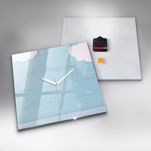 Orologio quadrato in vetro Consiglio dei bambini