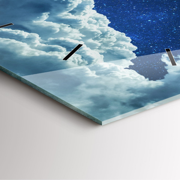 Orologio quadrato in vetro Cielo notturno