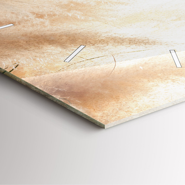 Orologio quadrato in vetro Spighe di grano