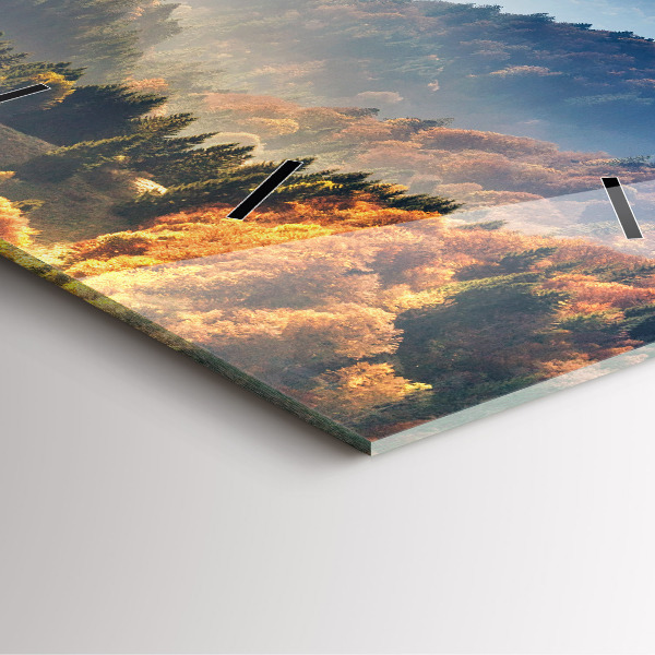 Orologio quadrato in vetro Paesaggio montano