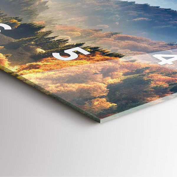 Orologio quadrato in vetro Paesaggio montano