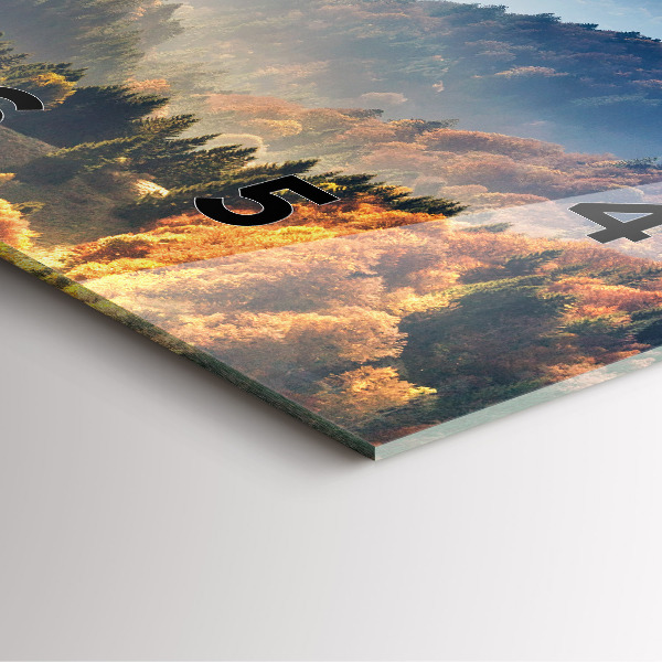 Orologio quadrato in vetro Paesaggio montano