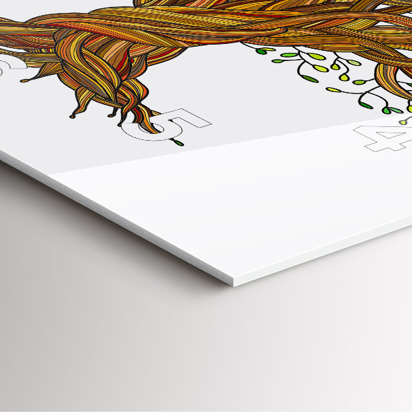 Orologio quadrato in vetro Albero e radici