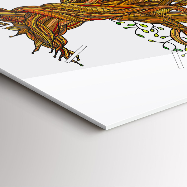 Orologio quadrato in vetro Albero e radici