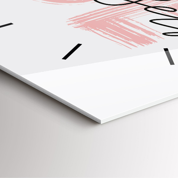 Orologio quadrato in vetro La scritta Sii te stesso