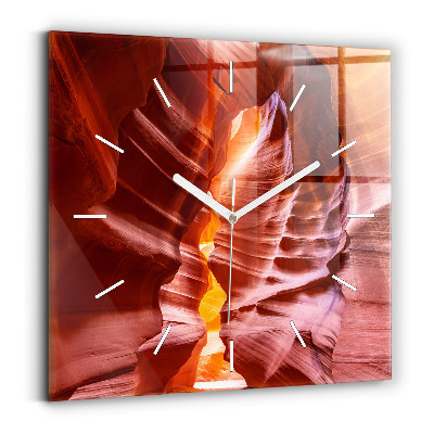 Orologio quadrato in vetro Canyon di sabbia