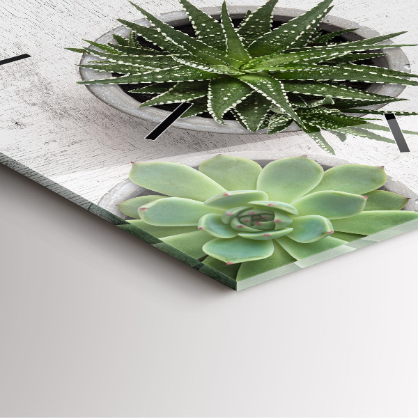 Orologio quadrato in vetro Piante ornamentali