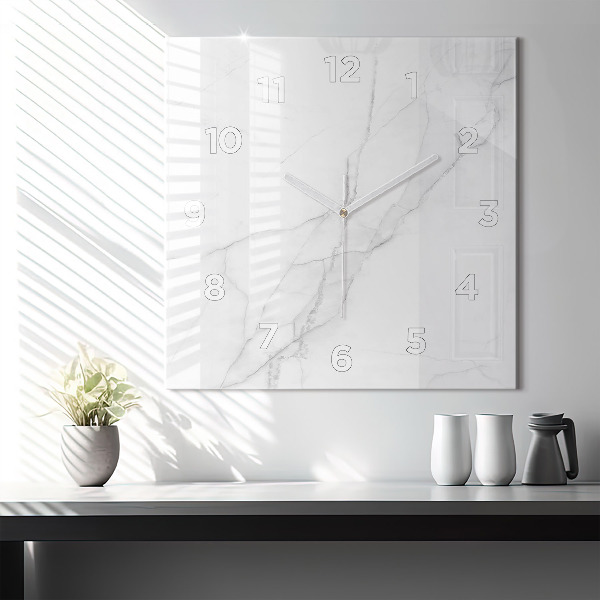 Orologio quadrato in vetro Marmo decorativo