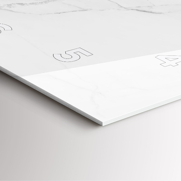 Orologio quadrato in vetro Marmo decorativo