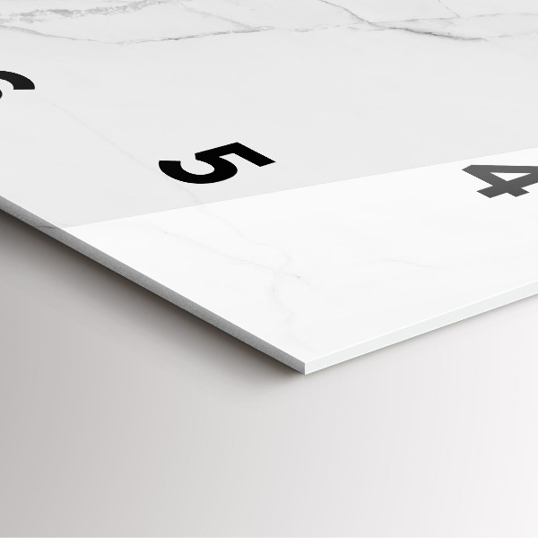 Orologio quadrato in vetro Marmo decorativo