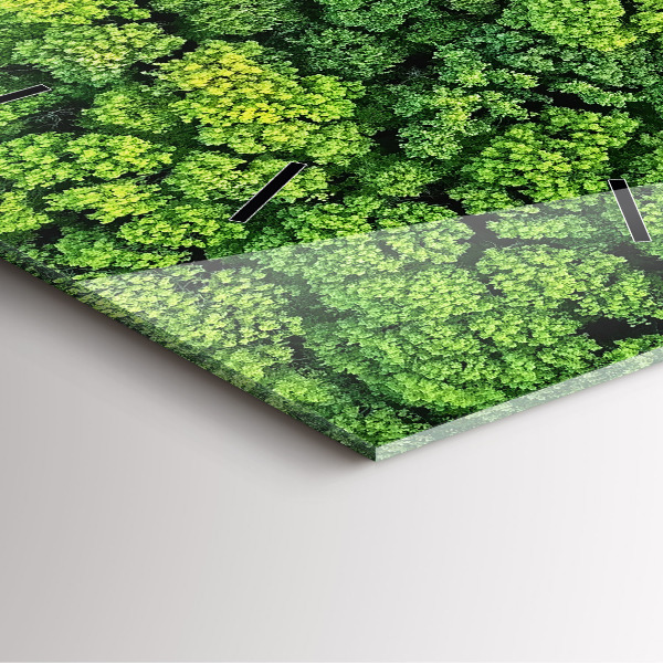 Orologio quadrato in vetro Foresta dall'alto