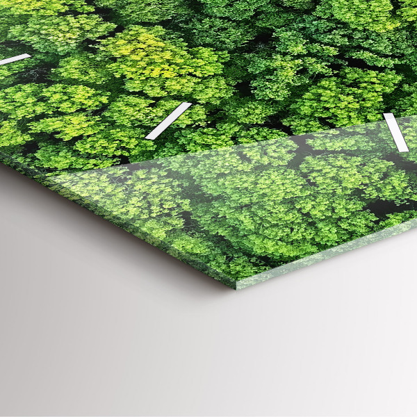 Orologio quadrato in vetro Foresta dall'alto