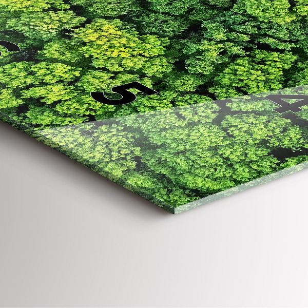 Orologio quadrato in vetro Foresta dall'alto