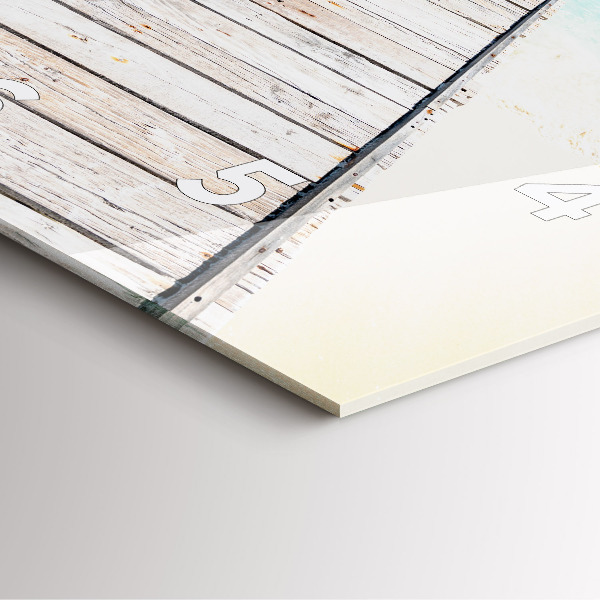 Orologio quadrato in vetro Isola tropicale