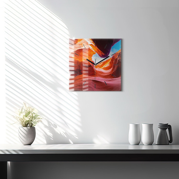 Orologio quadrato in vetro Canyon