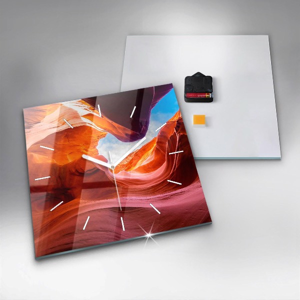 Orologio quadrato in vetro Canyon