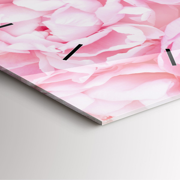 Orologio quadrato in vetro Fiori che sbocciano