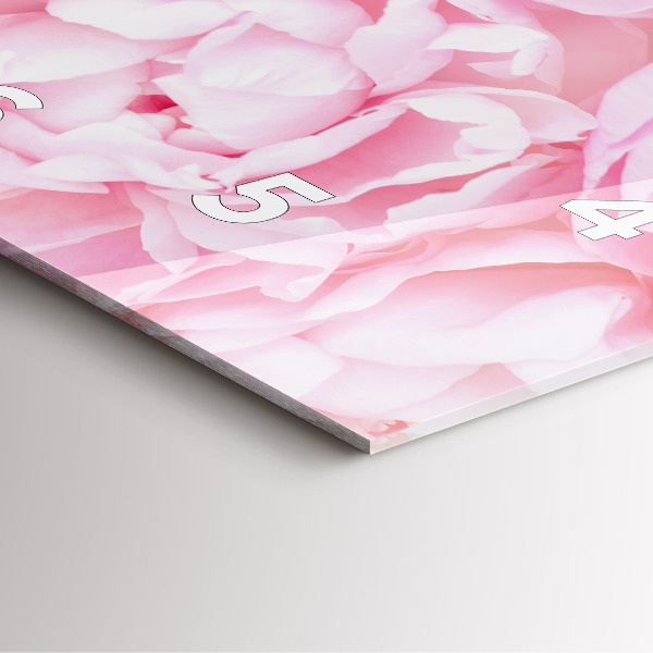 Orologio quadrato in vetro Fiori che sbocciano