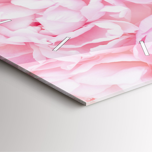 Orologio quadrato in vetro Fiori che sbocciano