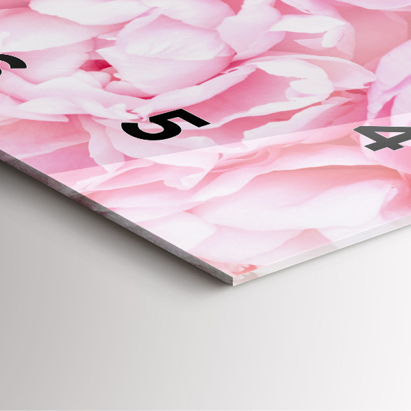 Orologio quadrato in vetro Fiori che sbocciano