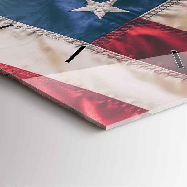 Orologio quadrato in vetro bandiera americana