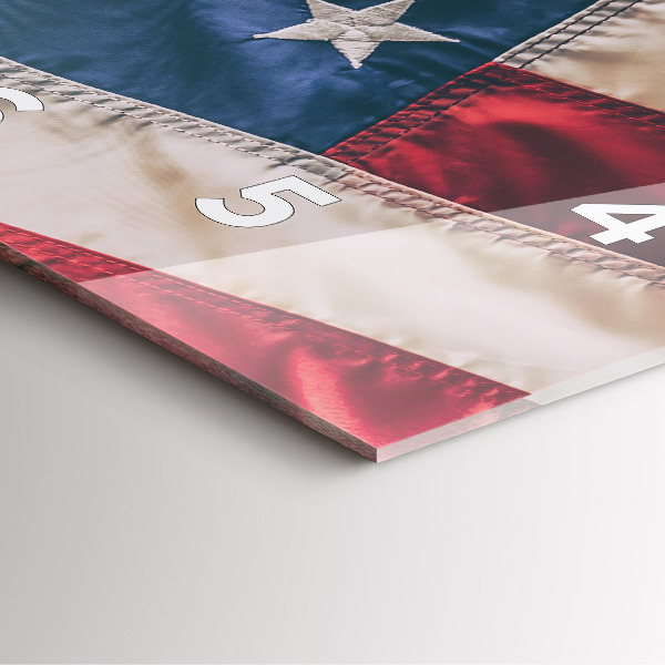 Orologio quadrato in vetro bandiera americana