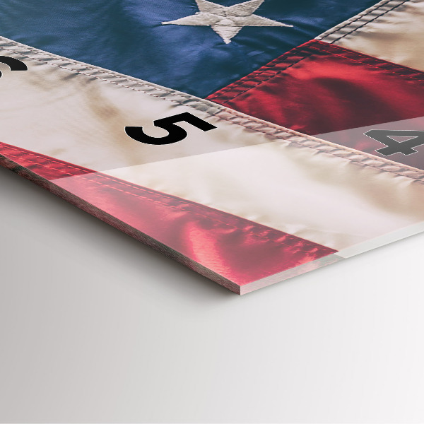 Orologio quadrato in vetro bandiera americana