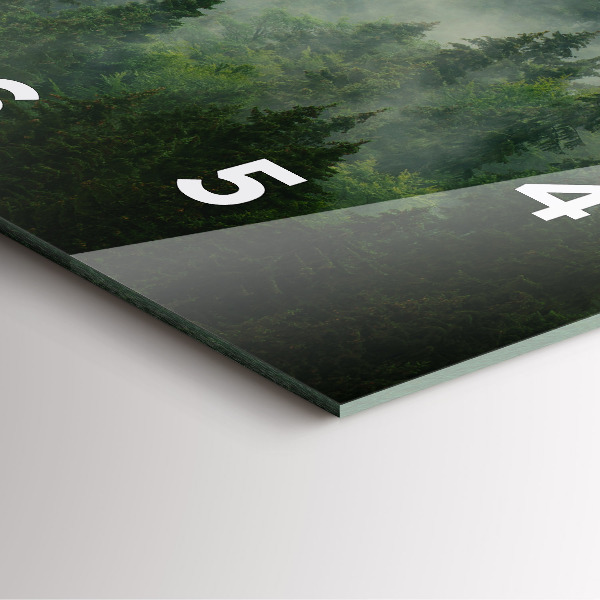 Orologio quadrato Foresta nebbiosa