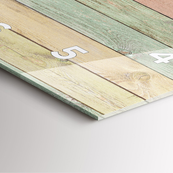 Orologio quadrato Tavole colorate