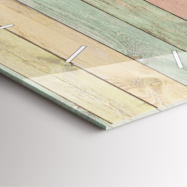 Orologio quadrato Tavole colorate