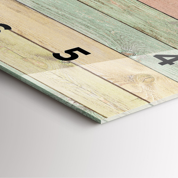 Orologio quadrato Tavole colorate