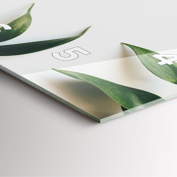 Orologio quadrato Cornice fogliare