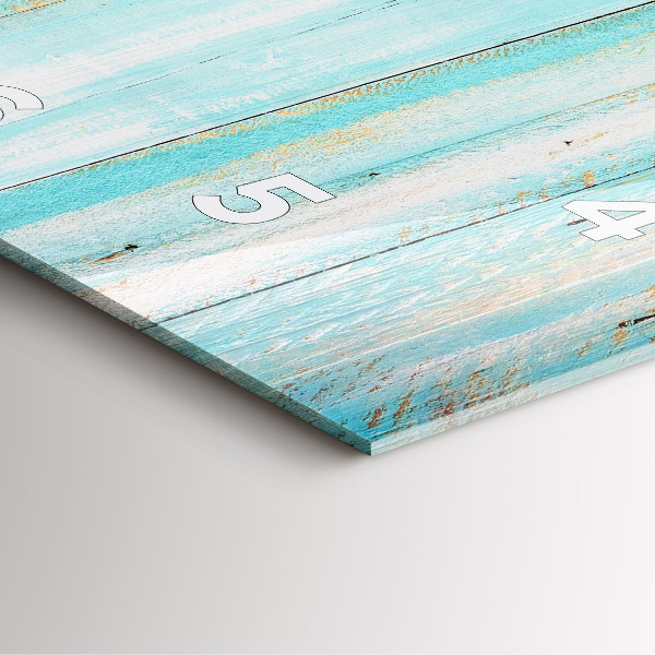 Orologio quadrato Tavole blu