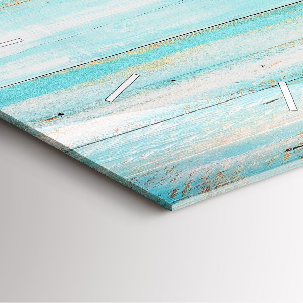 Orologio quadrato Tavole blu