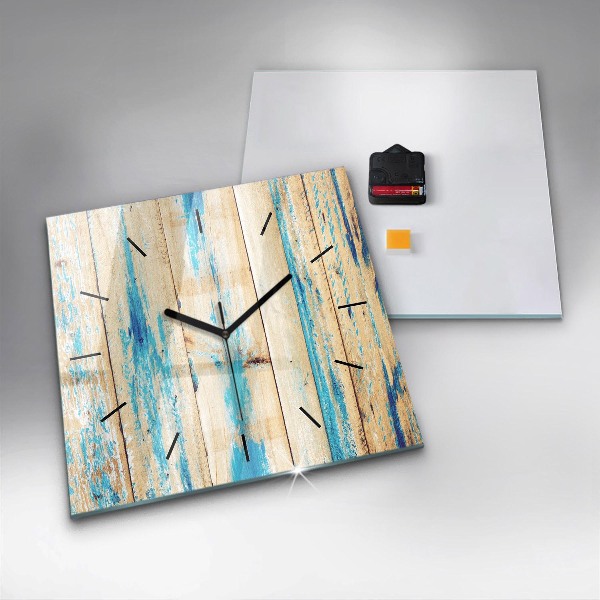Orologio quadrato Legno graffiato