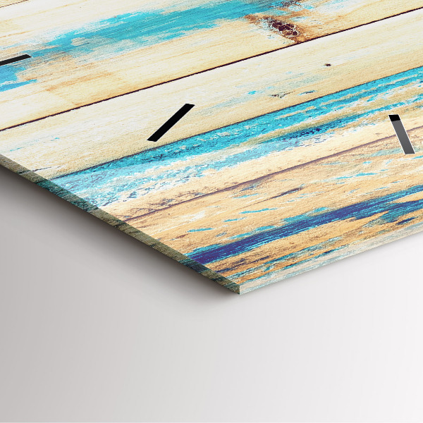 Orologio quadrato Legno graffiato