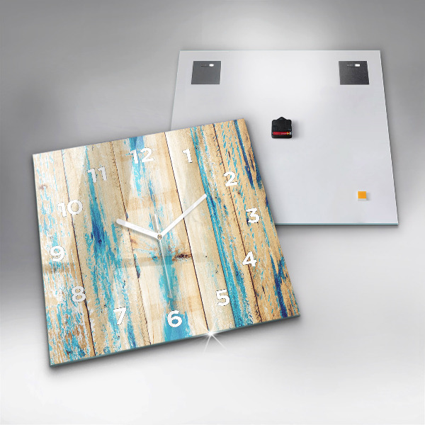 Orologio quadrato Legno graffiato