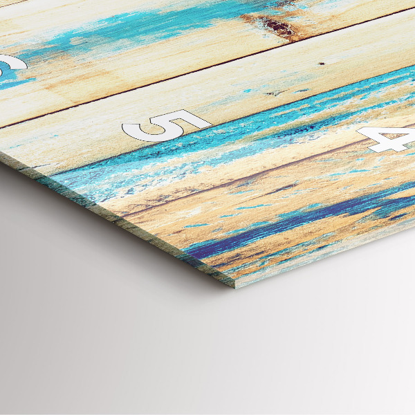 Orologio quadrato Legno graffiato