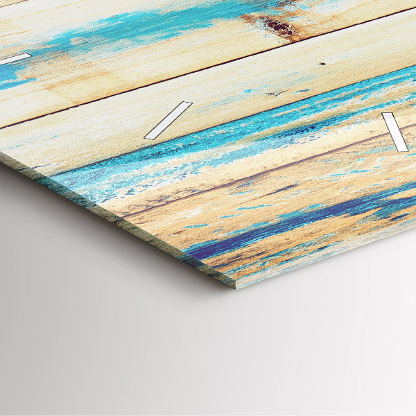 Orologio quadrato Legno graffiato