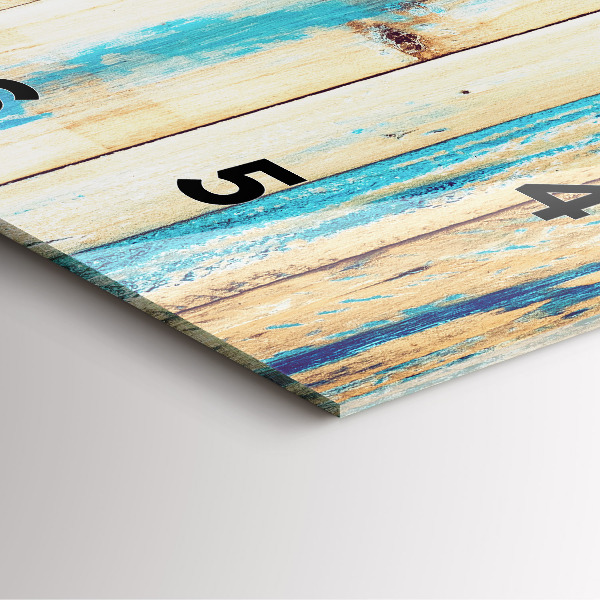 Orologio quadrato Legno graffiato